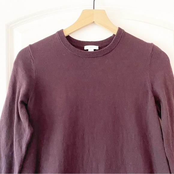 J. Jill Maroon Crewneck Long Sweater Tunic XS Petite - Picture 2 of 7